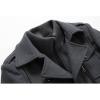 imageINVACHI Mens Wool Blend Coat Warm Winter Trench Coat with Detachable Soft Scarf Single Breasted Pea Coat13 Grey