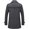 imageINVACHI Mens Wool Blend Coat Warm Winter Trench Coat with Detachable Soft Scarf Single Breasted Pea Coat13 Grey
