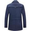 imageINVACHI Mens Wool Blend Coat Warm Winter Trench Coat with Detachable Soft Scarf Single Breasted Pea Coat13 Navy