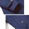imageINVACHI Mens Wool Blend Coat Warm Winter Trench Coat with Detachable Soft Scarf Single Breasted Pea Coat13 Navy