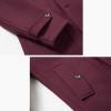 imageINVACHI Mens Wool Blend Coat Warm Winter Trench Coat with Detachable Soft Scarf Single Breasted Pea Coat13 Wine Red