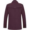 imageINVACHI Mens Wool Blend Coat Warm Winter Trench Coat with Detachable Soft Scarf Single Breasted Pea Coat13 Wine Red