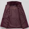 imageINVACHI Mens Wool Blend Coat Warm Winter Trench Coat with Detachable Soft Scarf Single Breasted Pea Coat13 Wine Red