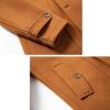 imageINVACHI Mens Wool Blend Coat Warm Winter Trench Coat with Detachable Soft Scarf Single Breasted Pea Coat13 Yellow