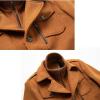 imageINVACHI Mens Wool Blend Coat Warm Winter Trench Coat with Detachable Soft Scarf Single Breasted Pea Coat13 Yellow