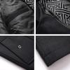 imageINVACHI Mens Wool Blend Coat Warm Winter Trench Coat with Detachable Soft Scarf Single Breasted Pea CoatBlack