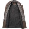 imageINVACHI Mens Wool Blend Coat Warm Winter Trench Coat with Detachable Soft Scarf Single Breasted Pea CoatBrown