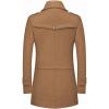 imageINVACHI Mens Wool Blend Coat Warm Winter Trench Coat with Detachable Soft Scarf Single Breasted Pea CoatCamel