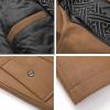 imageINVACHI Mens Wool Blend Coat Warm Winter Trench Coat with Detachable Soft Scarf Single Breasted Pea CoatCamel