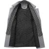 imageINVACHI Mens Wool Blend Coat Warm Winter Trench Coat with Detachable Soft Scarf Single Breasted Pea CoatLight Grey