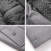 imageINVACHI Mens Wool Blend Coat Warm Winter Trench Coat with Detachable Soft Scarf Single Breasted Pea CoatLight Grey