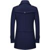 imageINVACHI Mens Wool Blend Coat Warm Winter Trench Coat with Detachable Soft Scarf Single Breasted Pea CoatNavy