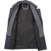 imageINVACHI Mens Wool Blend Coat Warm Winter Trench Coat with Detachable Soft Scarf Single Breasted Pea CoatNavy