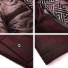 imageINVACHI Mens Wool Blend Coat Warm Winter Trench Coat with Detachable Soft Scarf Single Breasted Pea CoatWine Red