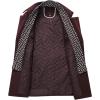 imageINVACHI Mens Wool Blend Coat Warm Winter Trench Coat with Detachable Soft Scarf Single Breasted Pea CoatWine Red