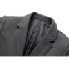 imageINVACHI Mens Wool Blend Long Trench Coat Slim Fit Business Overcoat Single Breasted Pea Coat with Notched CollarGrey