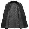 imageINVACHI Mens Wool Blend Pea Coat Double Breasted Trench Coat Warm Winter OvercoatBlack