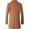 imageINVACHI Mens Wool Blend Pea Coat Double Breasted Trench Coat Warm Winter OvercoatCamel