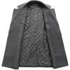 imageINVACHI Mens Wool Blend Pea Coat Double Breasted Trench Coat Warm Winter OvercoatDark Grey