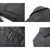 imageINVACHI Mens Wool Blend Pea Coat Double Breasted Trench Coat Warm Winter OvercoatDark Grey