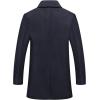 imageINVACHI Mens Wool Blend Pea Coat Double Breasted Trench Coat Warm Winter OvercoatNavy