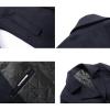 imageINVACHI Mens Wool Blend Pea Coat Double Breasted Trench Coat Warm Winter OvercoatNavy