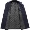 imageINVACHI Mens Wool Blend Pea Coat Double Breasted Trench Coat Warm Winter OvercoatNavy