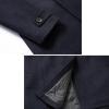 imageINVACHI Mens Wool Blend Pea Coat Double Breasted Trench Coat Warm Winter OvercoatNavy