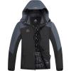 imageINVACHI Mens Waterproof Ski Snow Jacket Warm Winter Quilted Coat Parka Raincoats With MultiPockets01 Black  Grey