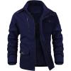 imageINVACHI Mens Winter Jacket Cotton Military Jackets Fleece Lined Thick Work Coats Warm Cargo Jackets with Hooded Pockets33 Navy