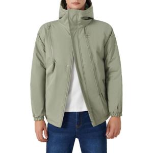 imageINVACHI Mens Waterproof Ski Snow Jacket Warm Winter Quilted Coat Parka Raincoats With MultiPocketsGreen
