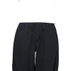 imageINVACHI Mens Linen Harem Capri Pants Lightweight Elastic Waist Casual Baggy Pants Beach Yoga TrousersJblack