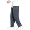 imageINVACHI Mens Casual Corduroy Pants Baggy Skater Pants Elastic Waist Drawstring Pants for MenGrey
