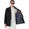 imageINVACHI Mens Wool Blend Coat Warm Winter Trench Coat with Detachable Soft Scarf Single Breasted Overcoat01 Black