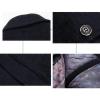 imageINVACHI Mens Wool Blend Coat Warm Winter Trench Coat with Detachable Soft Scarf Single Breasted Overcoat01 Black