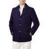 imageINVACHI Mens Wool Blend Coat Warm Winter Trench Coat with Detachable Soft Scarf Single Breasted Overcoat01 Navy