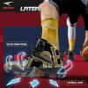 imageASHION Unisex Kids Basketball Shoes Air Boys Girls High Top Sneakers Breathable Outdoor Cushioning Athletic ShoesF15Gold Black