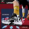 imageASHION Unisex Kids Basketball Shoes Air Boys Girls High Top Sneakers Breathable Outdoor Cushioning Athletic ShoesF15Silver Black