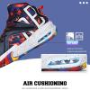 imageASHION Unisex Kids Basketball Shoes Air Boys Girls High Top Sneakers Breathable Outdoor Cushioning Athletic ShoesF31Camo Blue