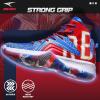 imageASHION Unisex Kids Basketball Shoes Air Boys Girls High Top Sneakers Breathable Outdoor Cushioning Athletic ShoesShiny RedBlue