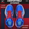 imageASHION Unisex Kids Basketball Shoes Air Boys Girls High Top Sneakers Breathable Outdoor Cushioning Athletic ShoesShiny RedBlue