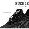 imageLittleplum Boys Running Shoes Slip On Kids Sneakers Mesh Tennis Shoes Lightweight Breathable for Athletic Gym School SportClassic All Black