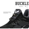 imageLittleplum Boys Running Shoes Slip On Kids Sneakers Mesh Tennis Shoes Lightweight Breathable for Athletic Gym School SportClassic Black