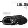 imageLittleplum Boys Running Shoes Slip On Kids Sneakers Mesh Tennis Shoes Lightweight Breathable for Athletic Gym School SportClassic Black