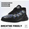 imageLittleplum Boys Running Shoes Slip On Kids Sneakers Mesh Tennis Shoes Lightweight Breathable for Athletic Gym School SportEnergic All Black