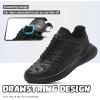imageLittleplum Boys Running Shoes Slip On Kids Sneakers Mesh Tennis Shoes Lightweight Breathable for Athletic Gym School SportEnergic All Black