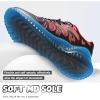 imageLittleplum Boys Running Shoes Slip On Kids Sneakers Mesh Tennis Shoes Lightweight Breathable for Athletic Gym School SportEnergic Black Red