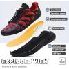 imageLittleplum Boys Running Shoes Slip On Kids Sneakers Mesh Tennis Shoes Lightweight Breathable for Athletic Gym School SportEnergic Black Red