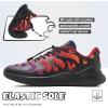 imageLittleplum Boys Running Shoes Slip On Kids Sneakers Mesh Tennis Shoes Lightweight Breathable for Athletic Gym School SportEnergic Black Red