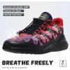 imageLittleplum Boys Running Shoes Slip On Kids Sneakers Mesh Tennis Shoes Lightweight Breathable for Athletic Gym School SportEnergic Black Red